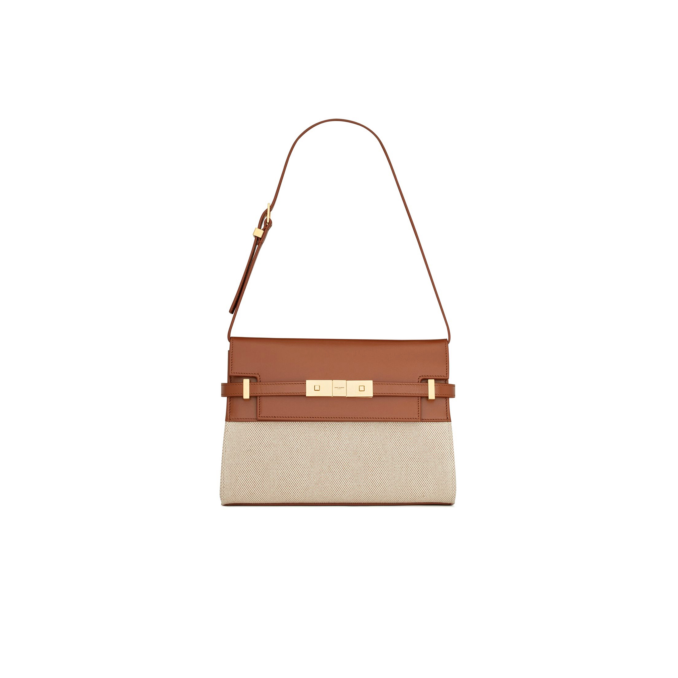 Y*L manhattan small in leather and canvas shoulder bag 675626545854102 (24*17.5*6cm)